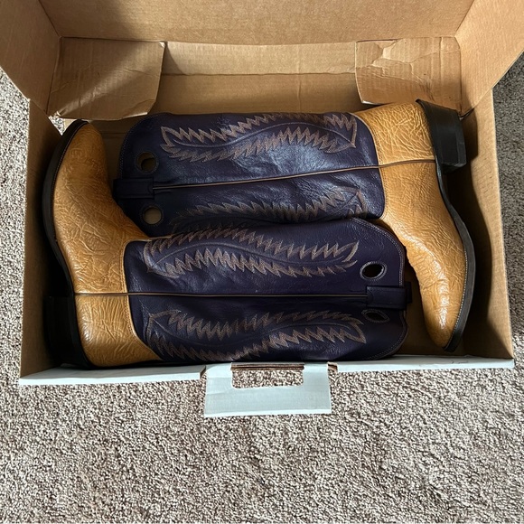 Nocona Brown and Black Cowboy Boots - Picture 8 of 8